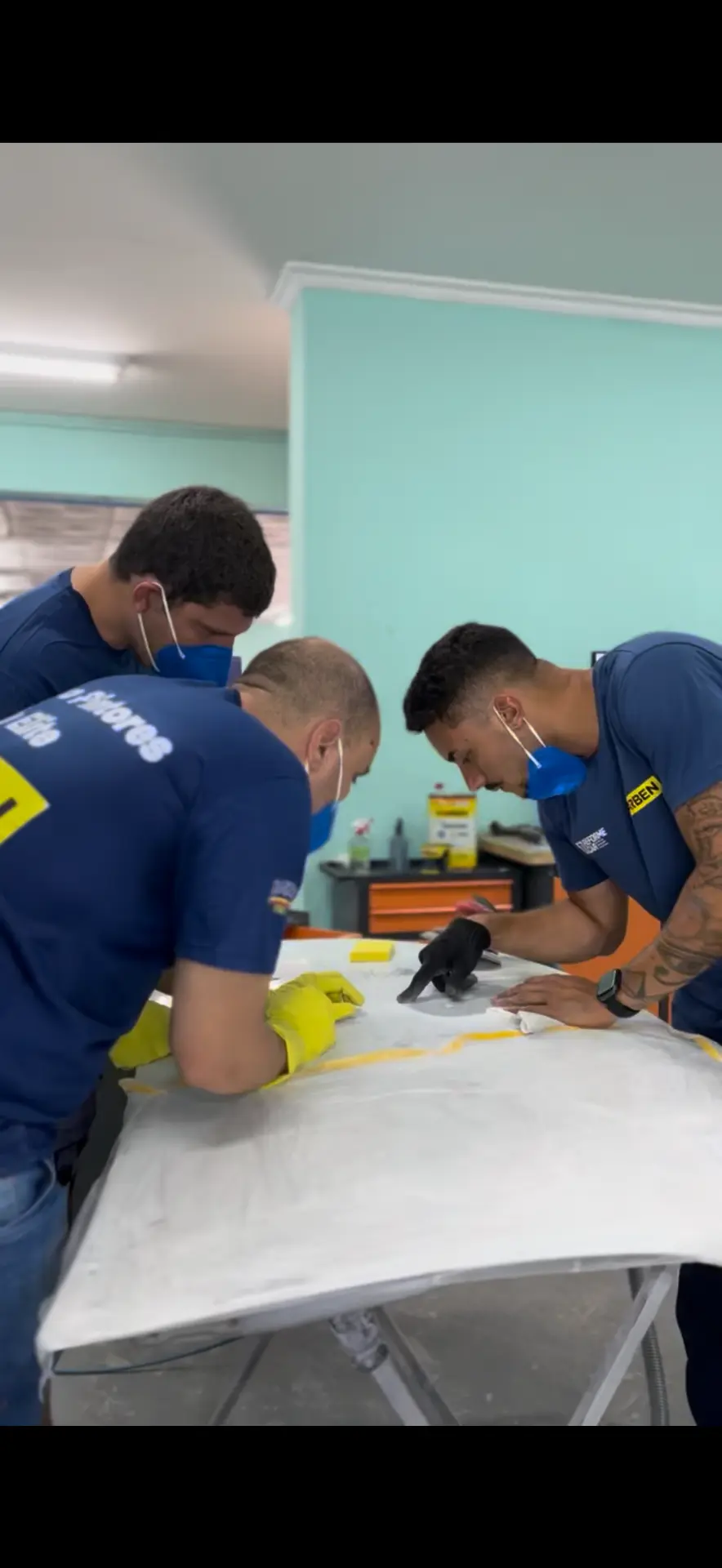 Momento do curso Mestres da Repintura